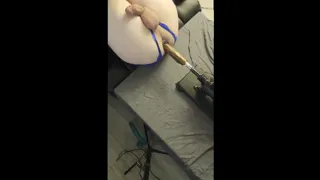 Trans slut gets destroyed by sex machine