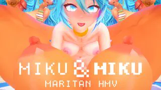MIKU x MIKU - Maritan Futanari Sex Compilation #6