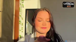 18 Year Old College Classmate Chooses a Blowjob Over Her Project and Ends Up With a Mouth Full of Cum