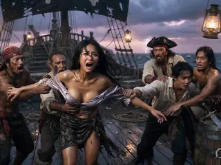 Pirate role-play - Couple cuckold fantasy play