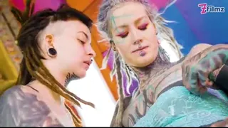 Extreme Anal Threesome Session with Drill Dildo, Sloppy Blowjobs