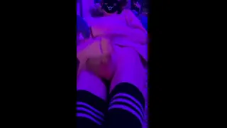 Femboy cumming in bed