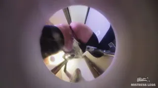 Mistress Legs' pissing sears her soul with forbidden control