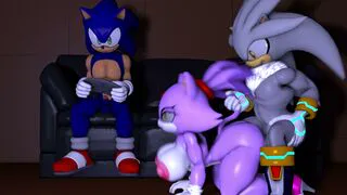 Blaze fucked by Silver in Sonic's House