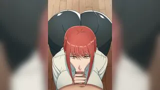 Makima Blowjob (She has a Big Ass)