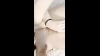 Wet pussy spread wide with fingers teasing